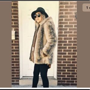 Faux fur coat - vintage